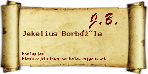 Jekelius Borbála névjegykártya