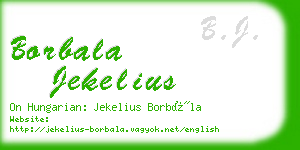 borbala jekelius business card